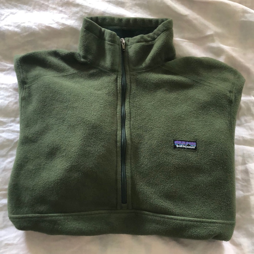 Patagonia Green Quarter Zip Sweater